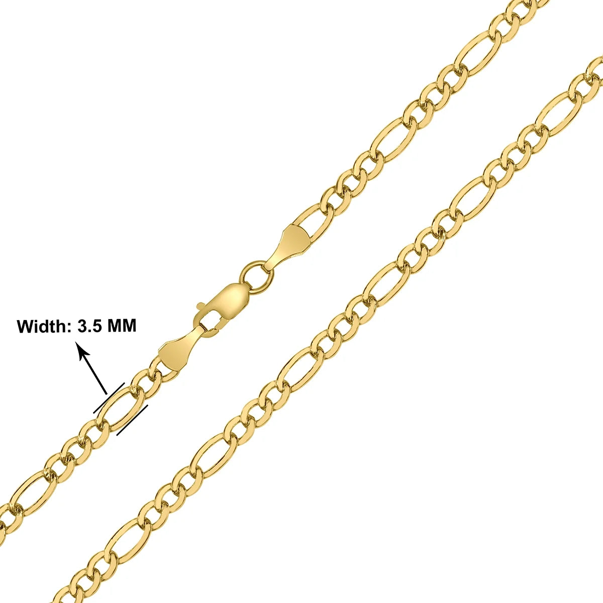 18 Inch 14K Yellow Gold Filled Figaro Chain with Lobster Clasp S924061
