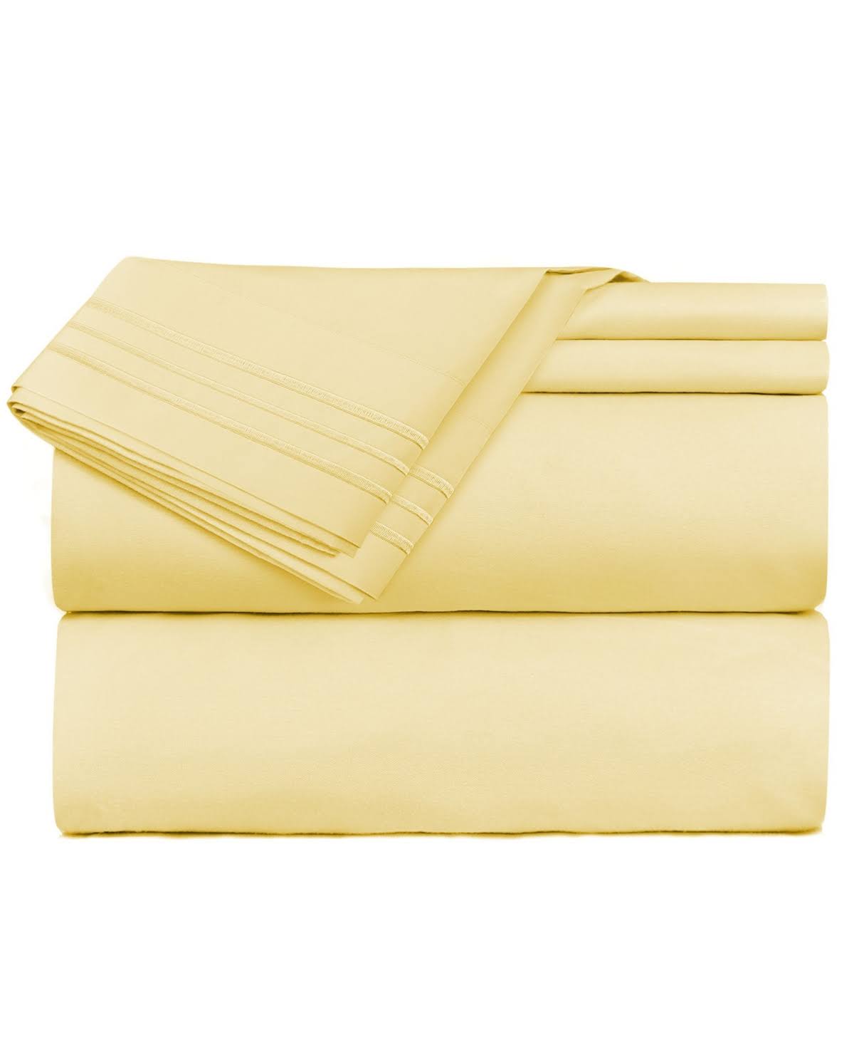 Light Yellow 4 pc. Deep Pocket Sheet Set J957077