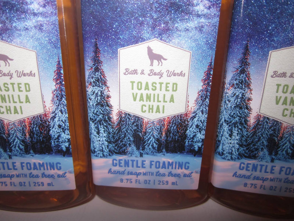 3 Bath & Body Works Gentle Foaming Hand Soap Toasted Vanilla Chai K9685