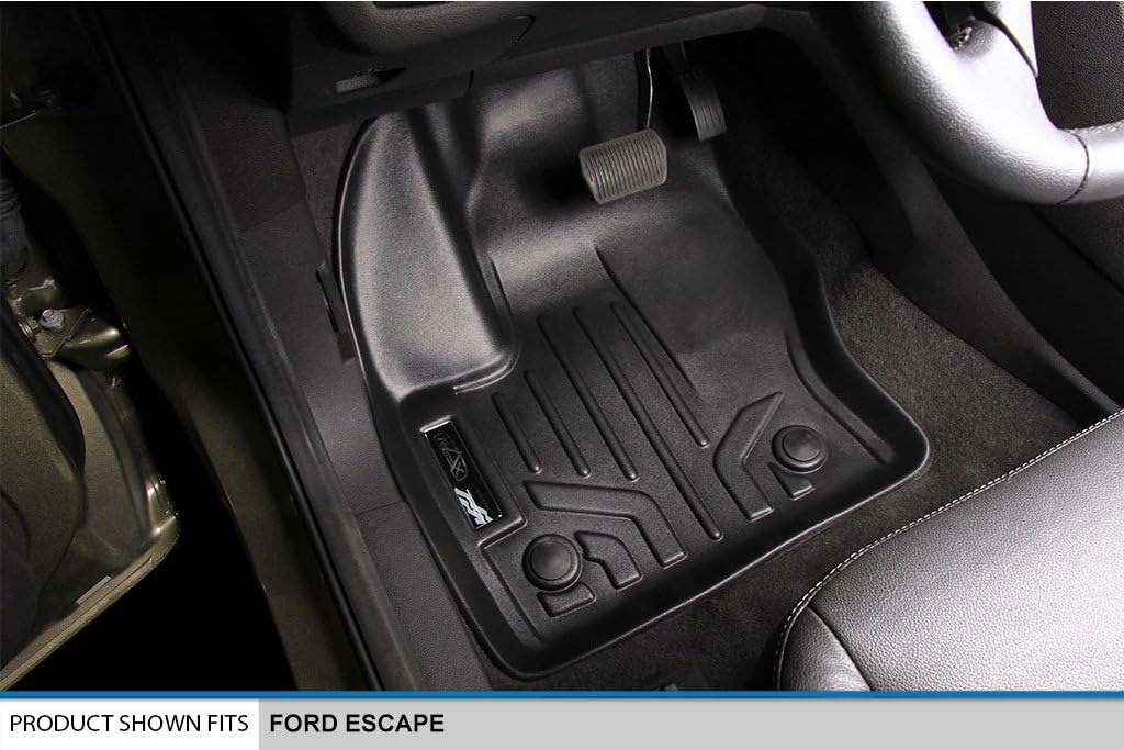 Custom Fit Floor Mats 2 Rows and Cargo Liner Set Black S1973