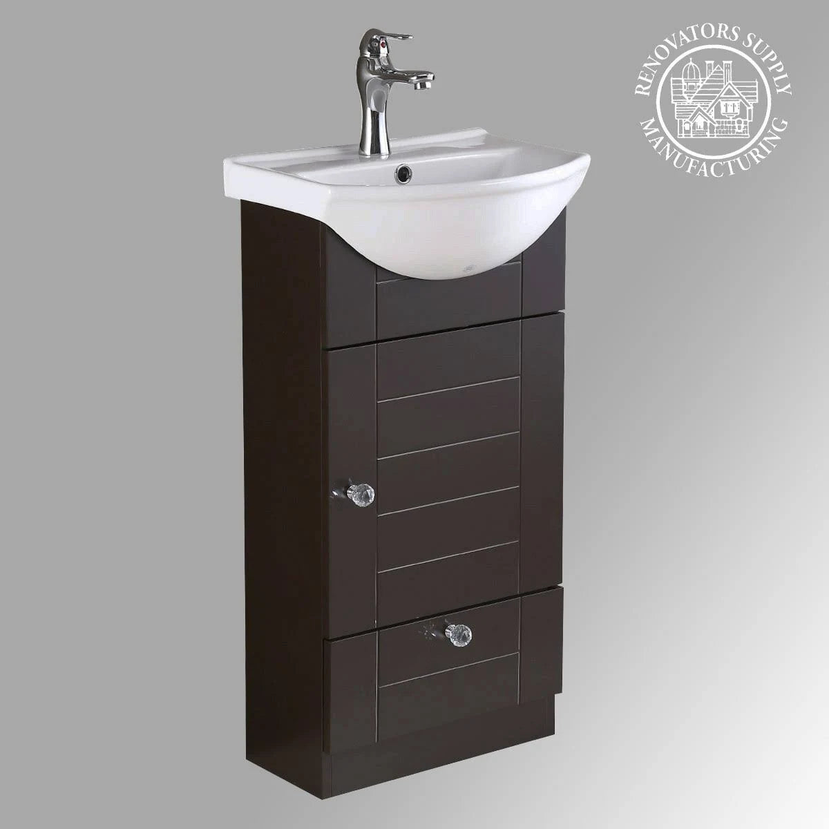 White Bathroom Sink Vanity Cabinet with Faucet and Drain Q2175