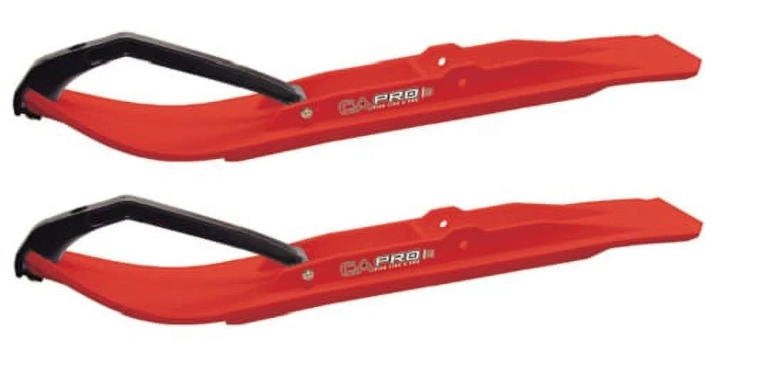 Red XT Snowmobile Skis with 9" Shaper Bars Complete Kit Y682112