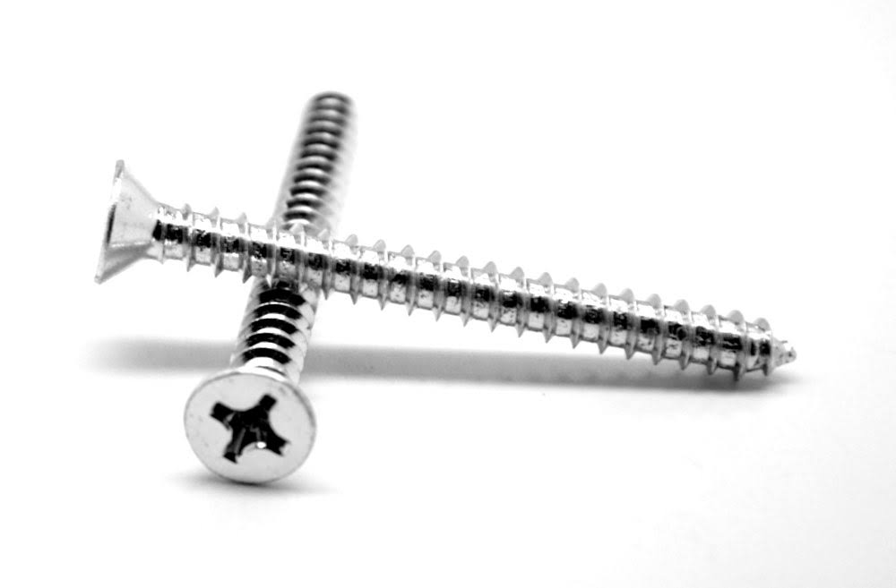 #6-20 x 3 Sheet Metal Screw Phillips Flat Head Type AB Low Carbon Steel Zinc Plated V637356