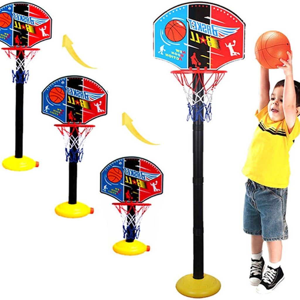 Kids Mini Basketball Stand Set Hoop Backboard Game Toy E71136