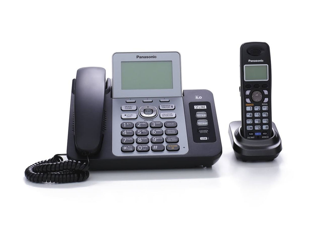 Two Line Dect 6.0 Expandable Digital Cordless Phone A586074