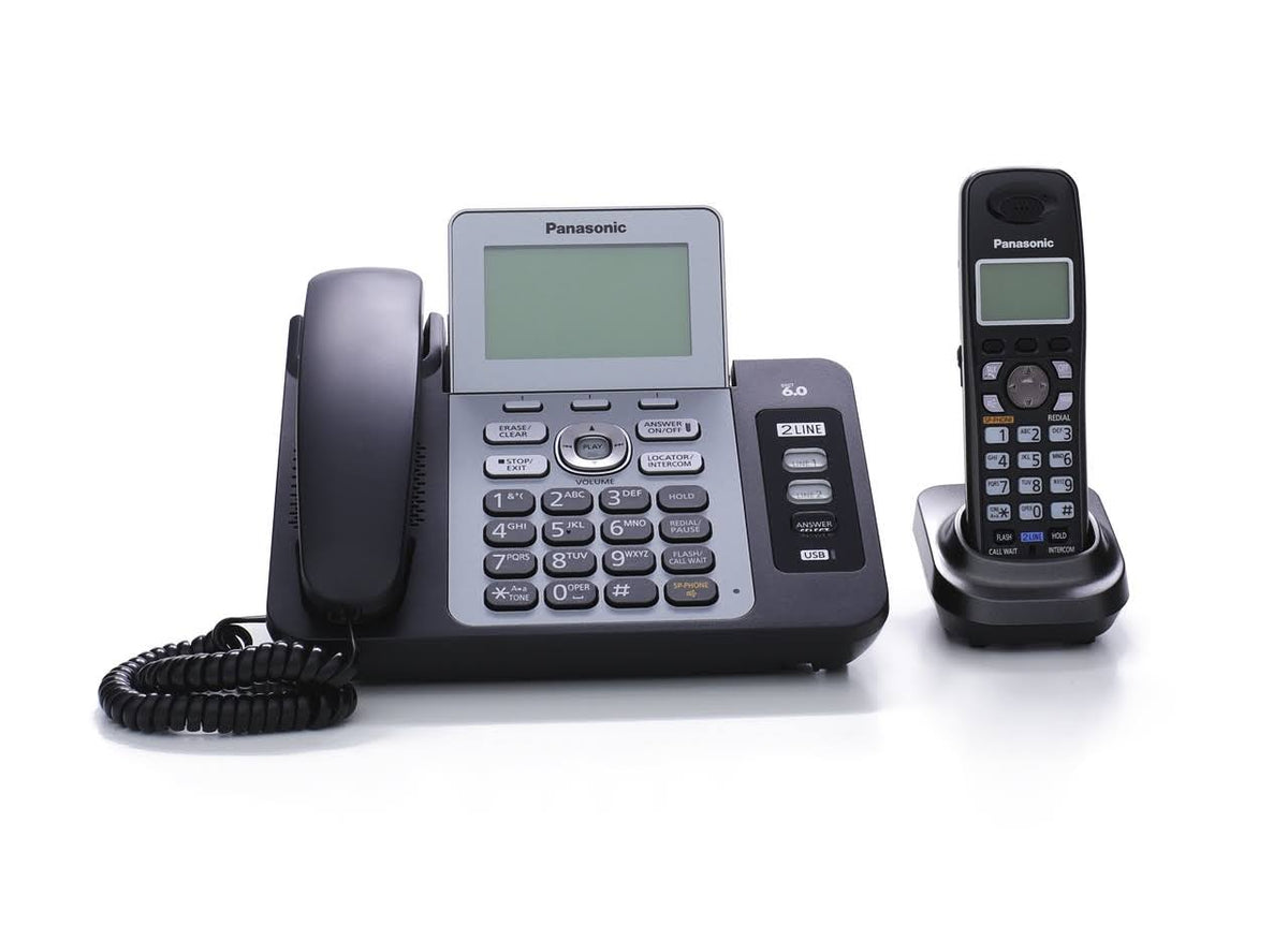 Two Line Dect 6.0 Expandable Digital Cordless Phone A586074