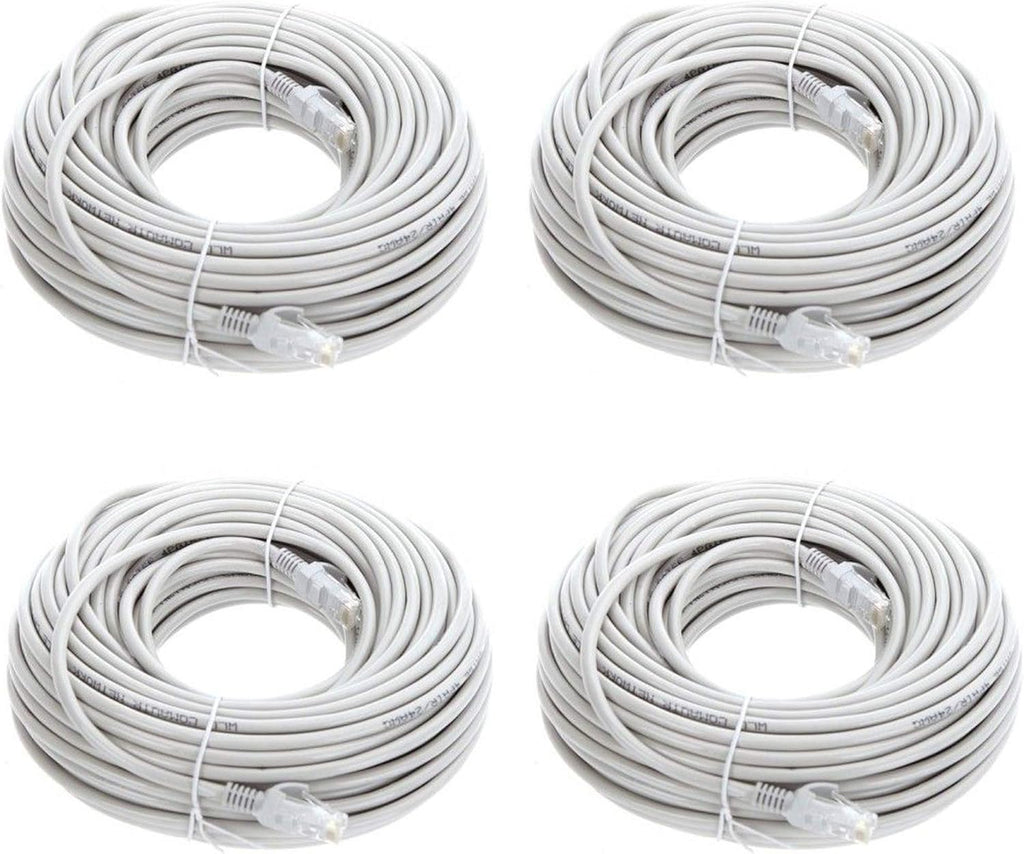 60FT Cat6 Ethernet Patch Cable UTP 550Mhz RJ45 Network Wire (4 Pack) O162769