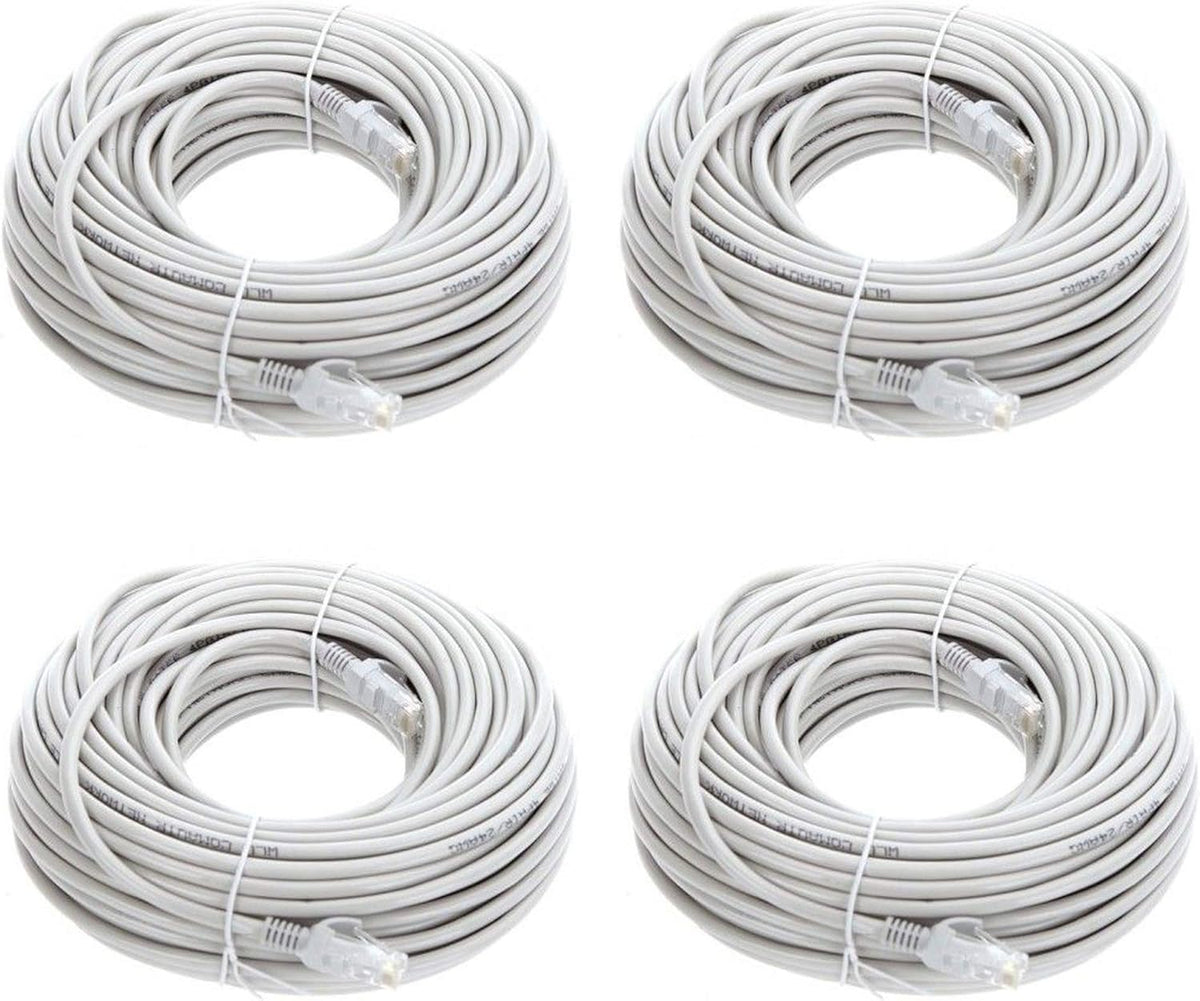 60FT Cat6 Ethernet Patch Cable UTP 550Mhz RJ45 Network Wire (4 Pack) O162769