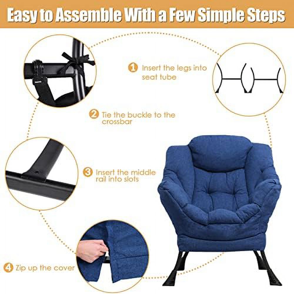 Velvet Fabric Reclining Armchair with Side Pocket O8587