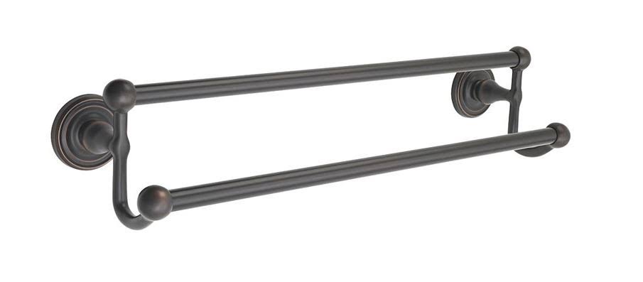 Brass Double Towel Bar 24x22 Pewter K6733