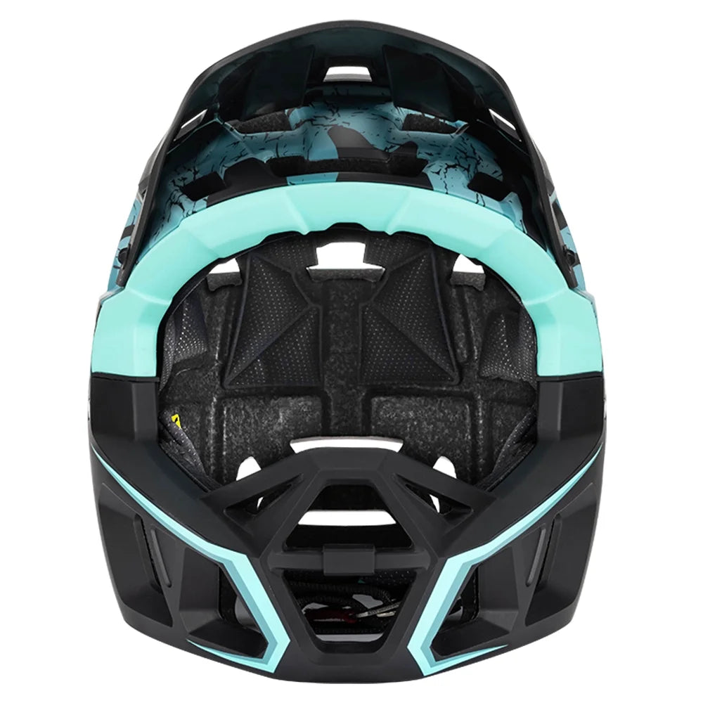 Full Face MTB Helmet with Visor, 59 61cm Head Circumference Q103932