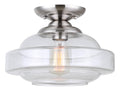 Brushed Nickel 1 Bulb Flushmount O2748