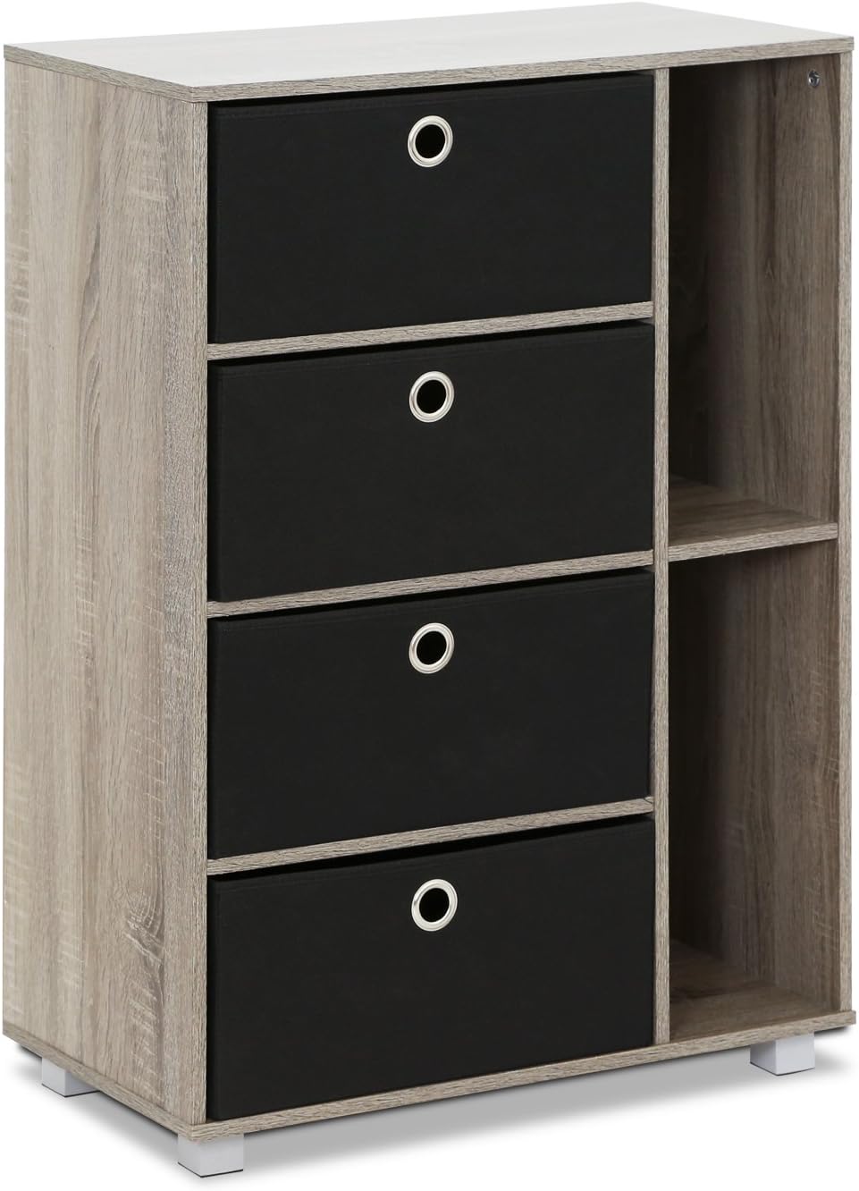 Espresso/Brown 4 Bin Drawers Storage Cabinet Pack of 2 G89366