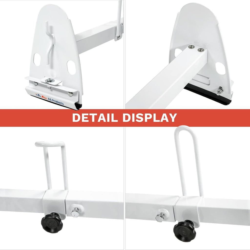White Square 3 Bar Van Roof Racks with Ladder Stoppers M691640