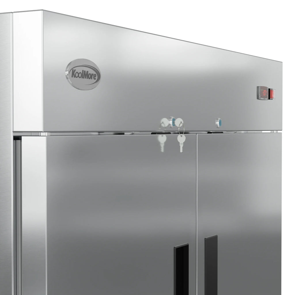 54 in. Commercial Stainless Steel Solid Half Door Reach-In Freezer, 47 cu. ft. R45758