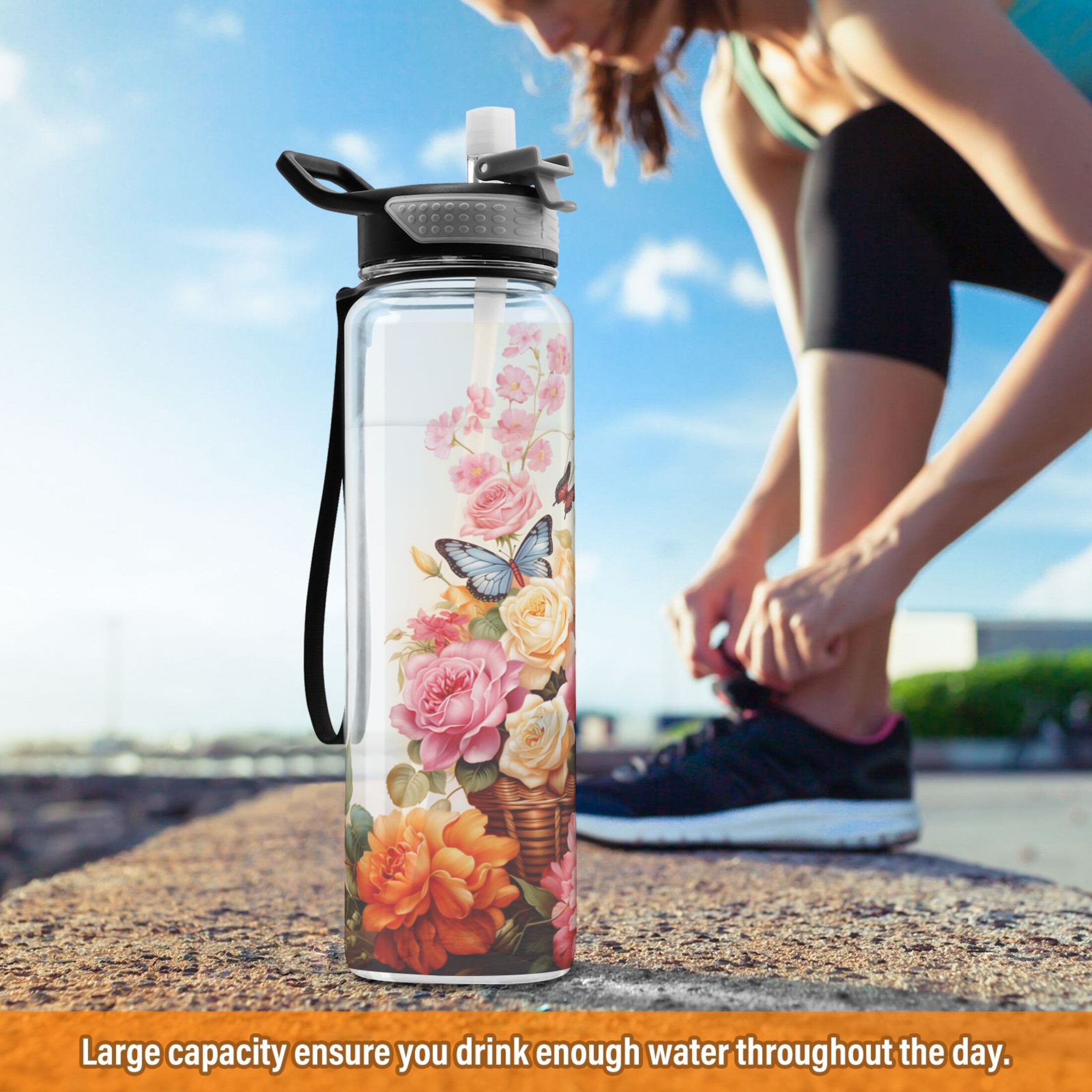 32oz Tritan Water Bottle with Straw T684