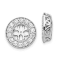 14K White Gold Lab Grown Diamond Studs Earring Jackets N2061