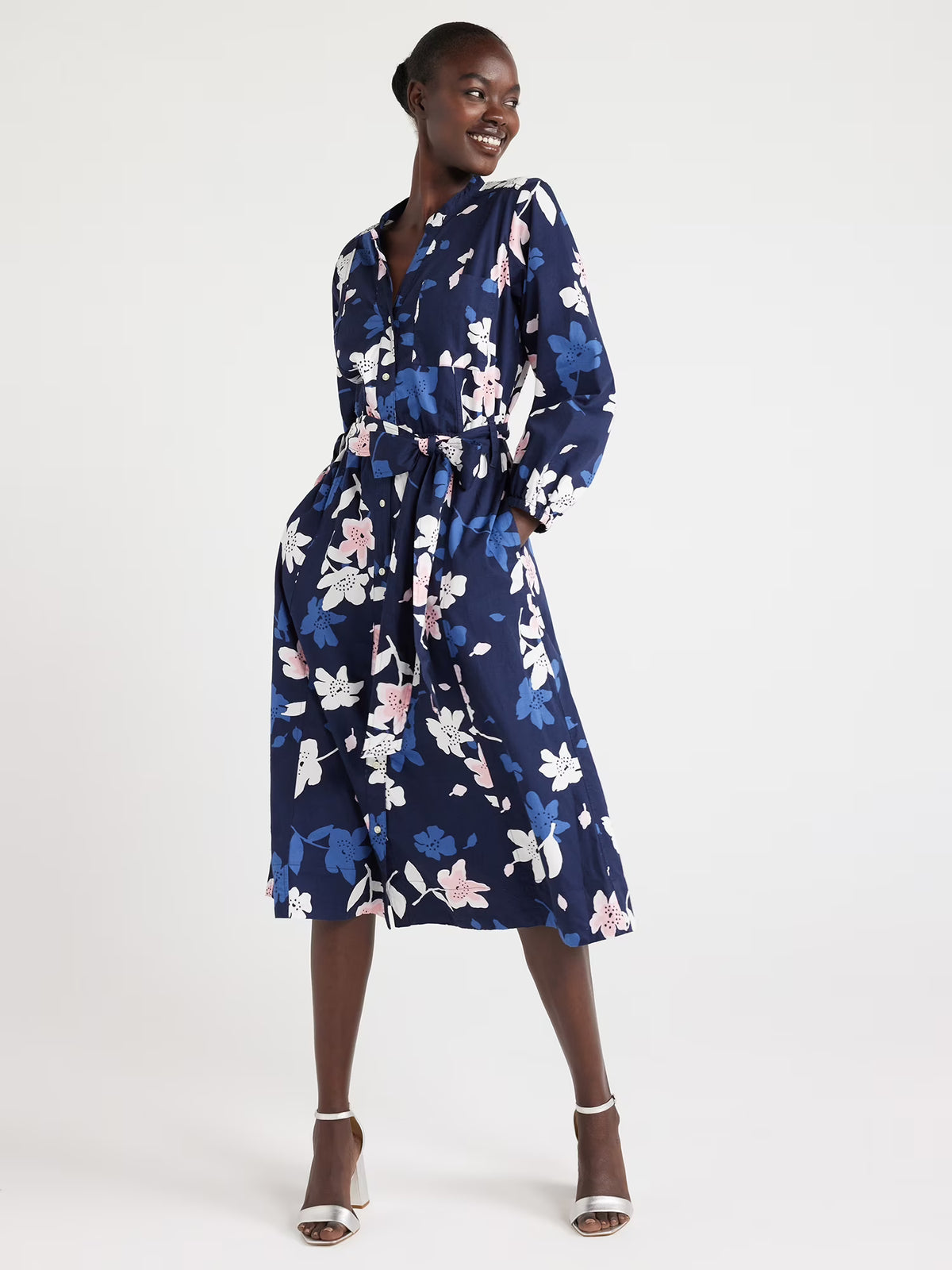 Belted Midi Dress Y669946