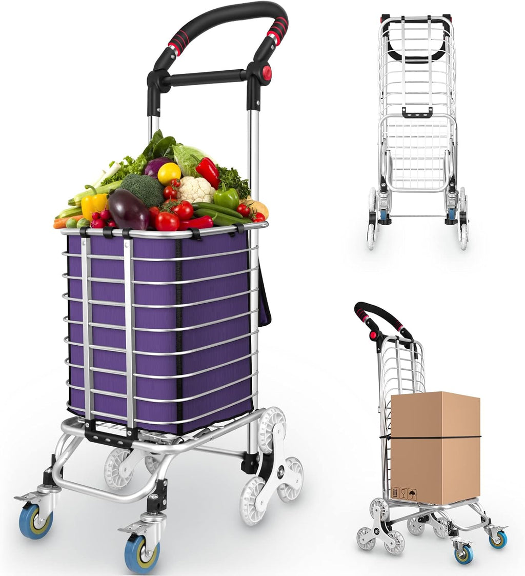 Foldable Utility Cart with Wheels Blue N14012