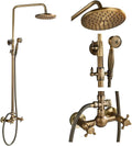 Brushed Nickel 8-inch Rainfall Shower Combo Set with Handheld Spray N560536