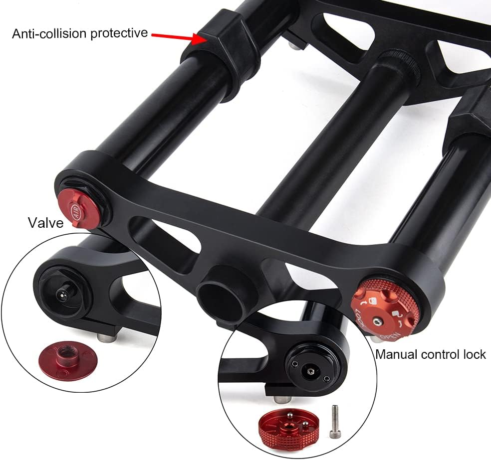 Bike Suspension Fork 26inch 4.0 Air Double Shoulder Downhill MTB C496