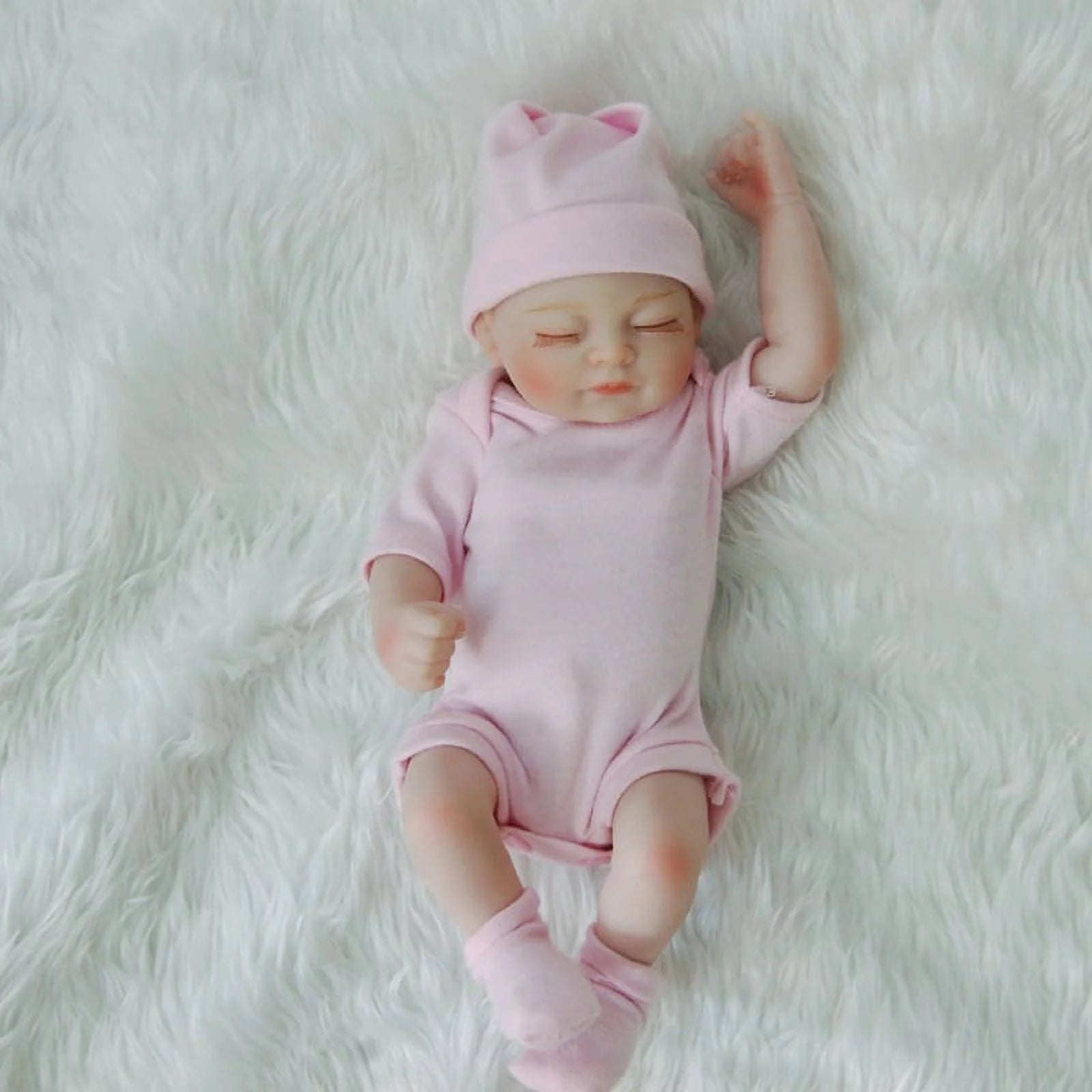 10inch Full Body Silicone Reborn Baby Doll with Clothes & Accessories C487998