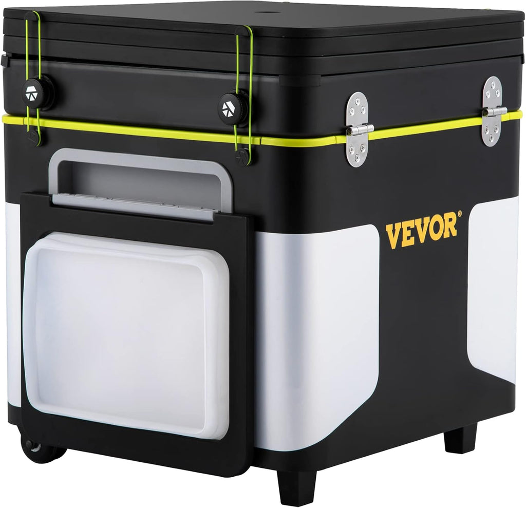 Black Portable Outdoor Cooking Station with Wheels N476