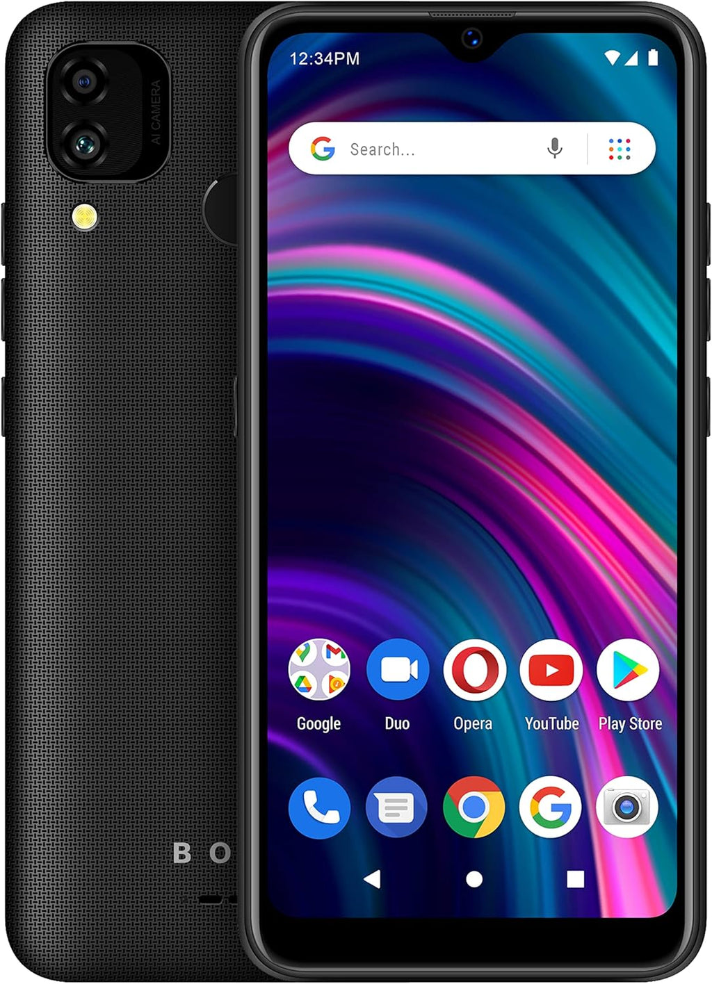 Black 6.1" HD+ Infinity Display 32 GB Dual 13MP Camera Smartphone Q373724