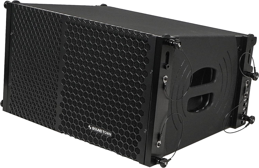 600W Line Array Speaker System with Four 10-inch Passive Speakers, Black A7136