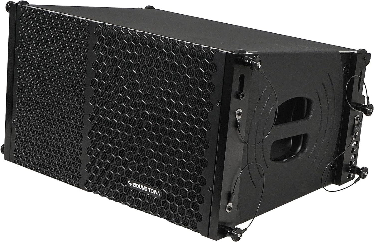 600W Line Array Speaker System with Four 10-inch Passive Speakers, Black A7136