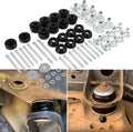 Black Polyurethane Body Mount Bushing Kit with Steel Sleeves & Hardware 60PCS I93802