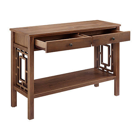 Brown 2-Drawer Console Table N7184
