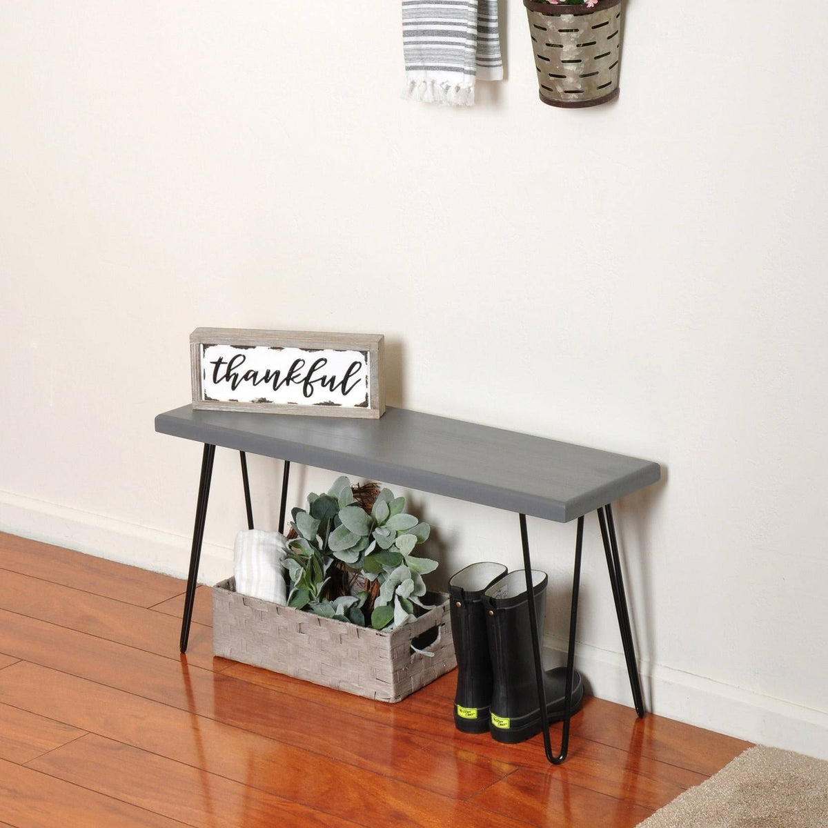 Wood Bench - Ebony J8093