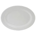 White Wide Rim Oval Platter E3344