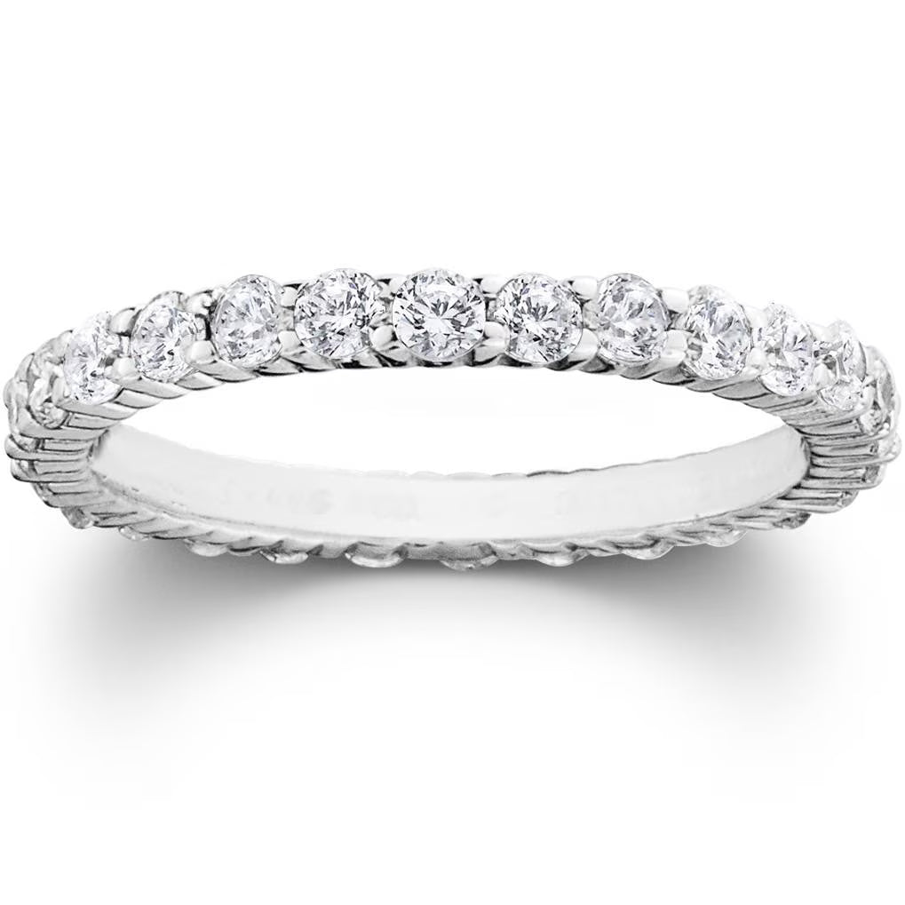 1ct Prong Diamond Eternity Ring 14K White Gold Y530806