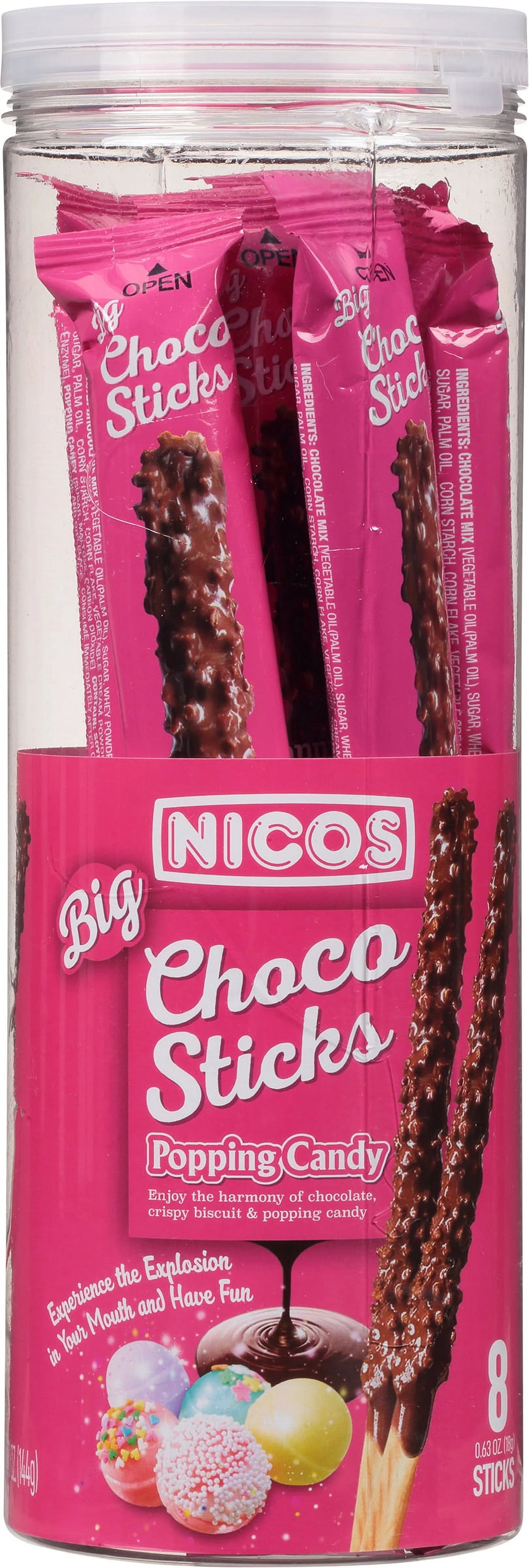 Biscuit Sticks with Popping Candy 5.08 OZ (8 sticks) X 3 Pack B932637