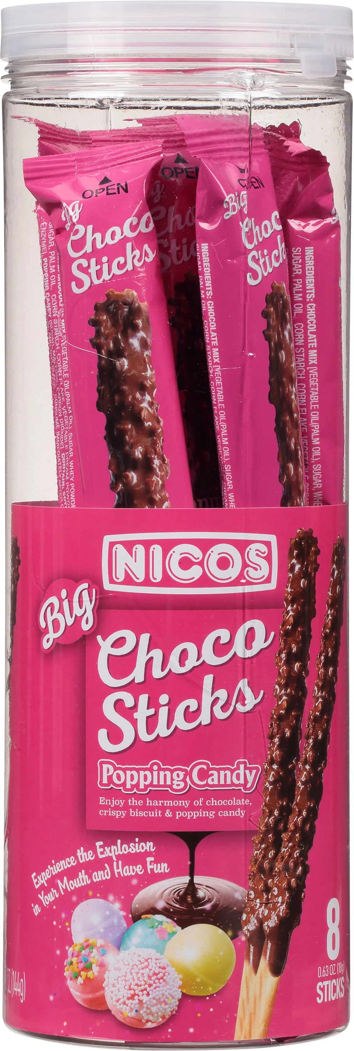 Biscuit Sticks with Popping Candy 5.08 OZ (8 sticks) X 3 Pack B932637