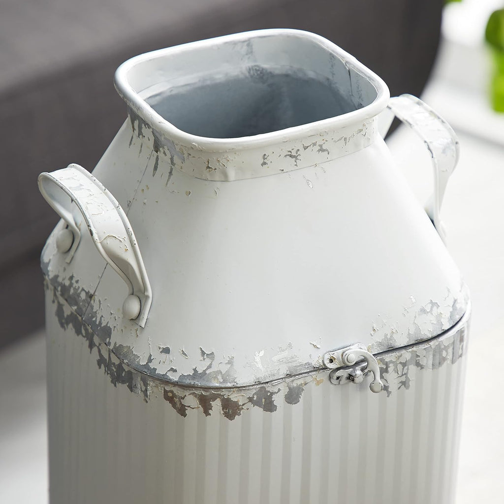 White Decorative Milk Can S143795