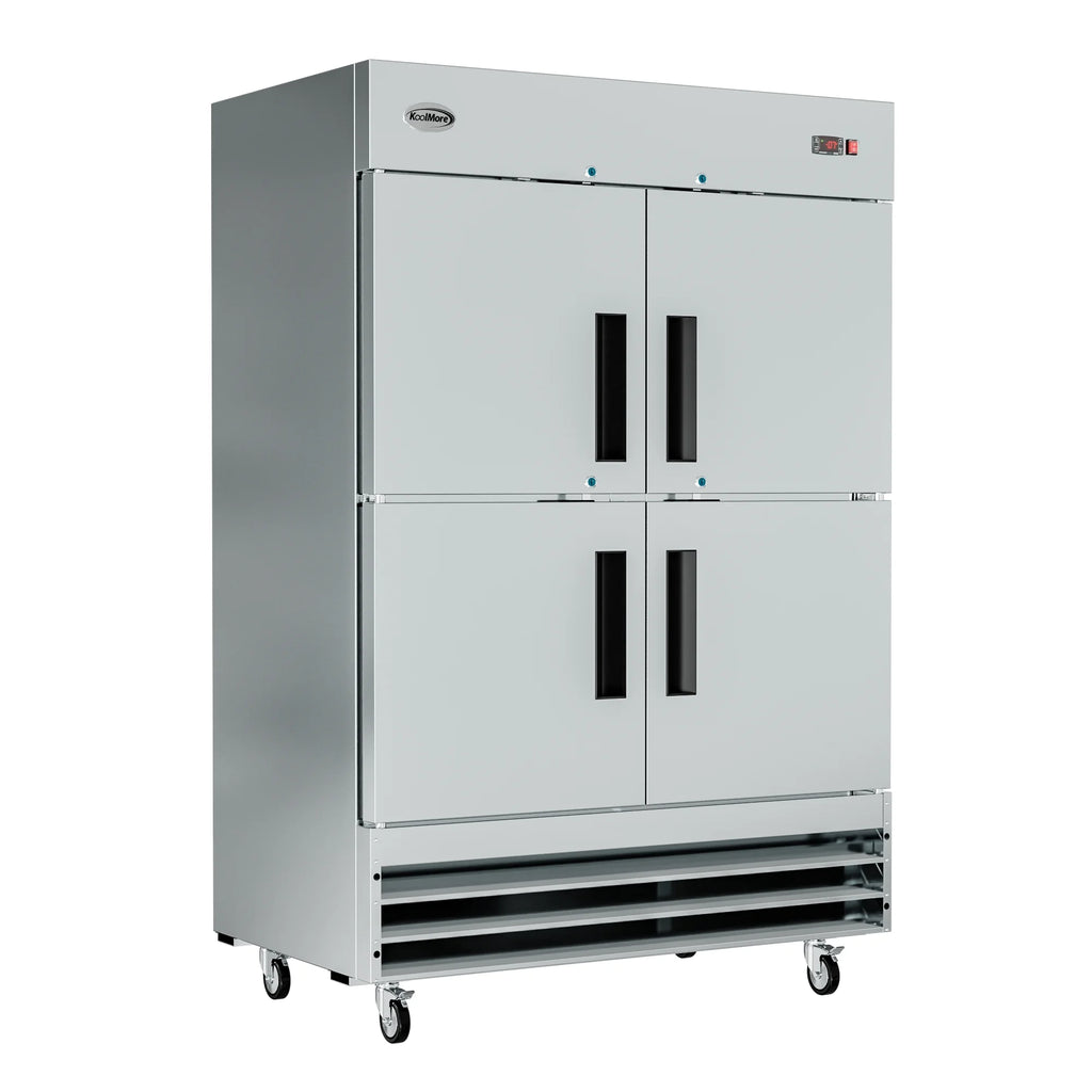 54 in. Commercial Stainless Steel Solid Half Door Reach-In Freezer, 47 cu. ft. R45758