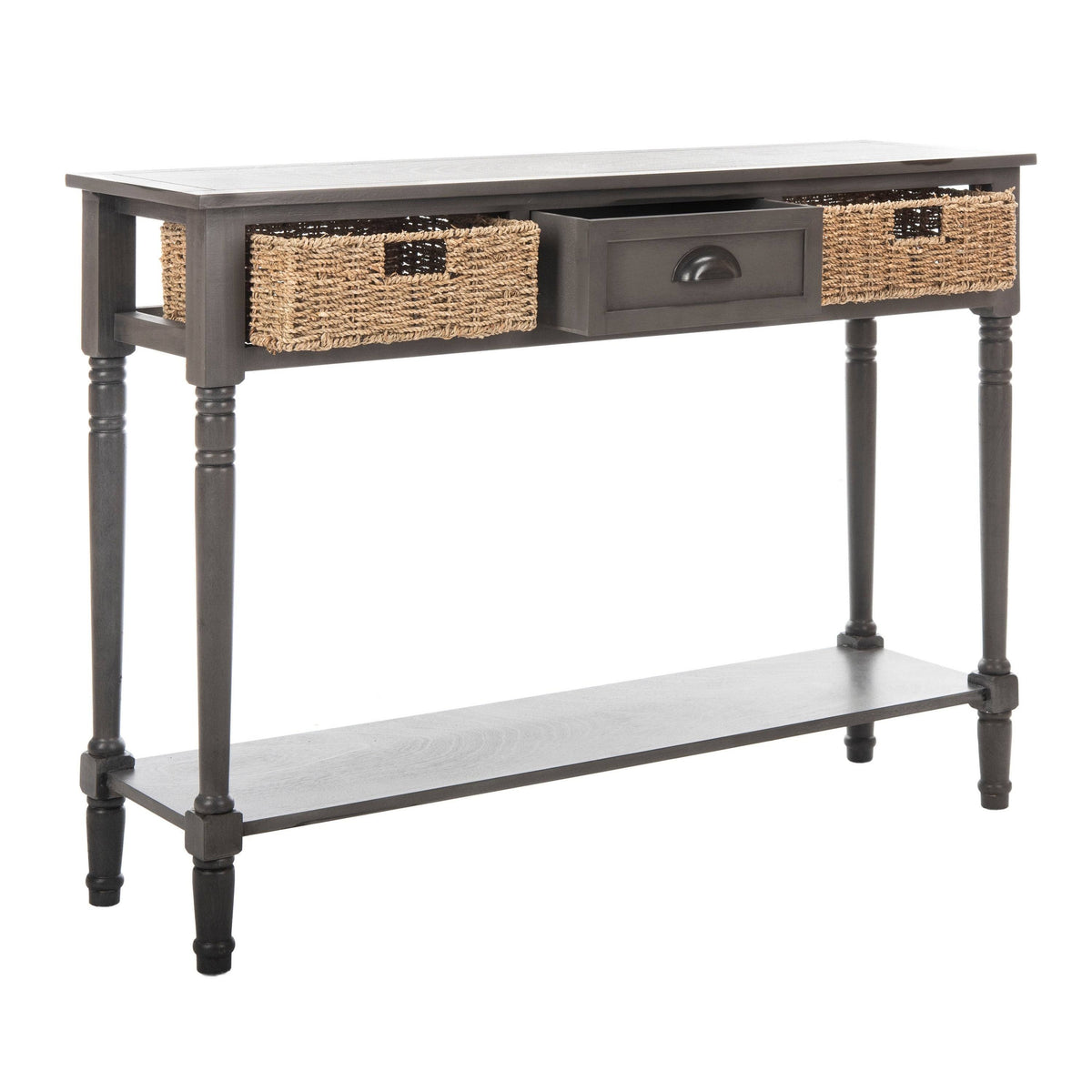 Wicker Console Table with Storage H939