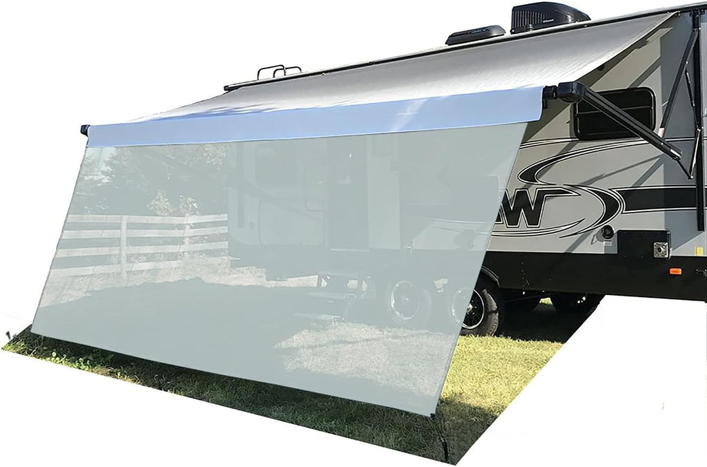 3 Black Mesh RV Awning Sun Shade 9' X 11' Complete Kits O635