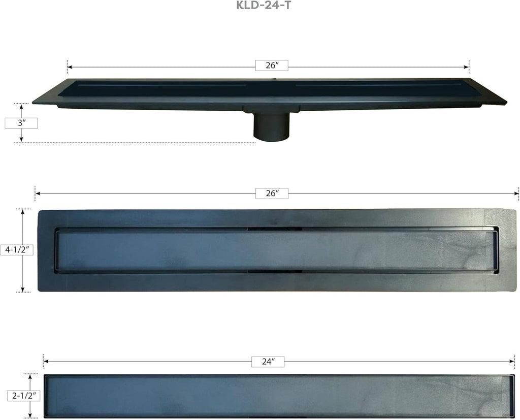 36” x 72” Linear Drain Shower Kit with ABS Drain Body V4712