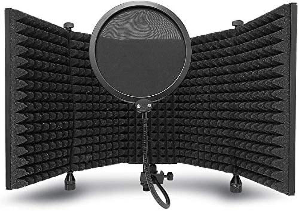 Half Dome Vented Recording Isolation Shield with Desktop Standing Knobs and Microphone Windpop Blocker K39689