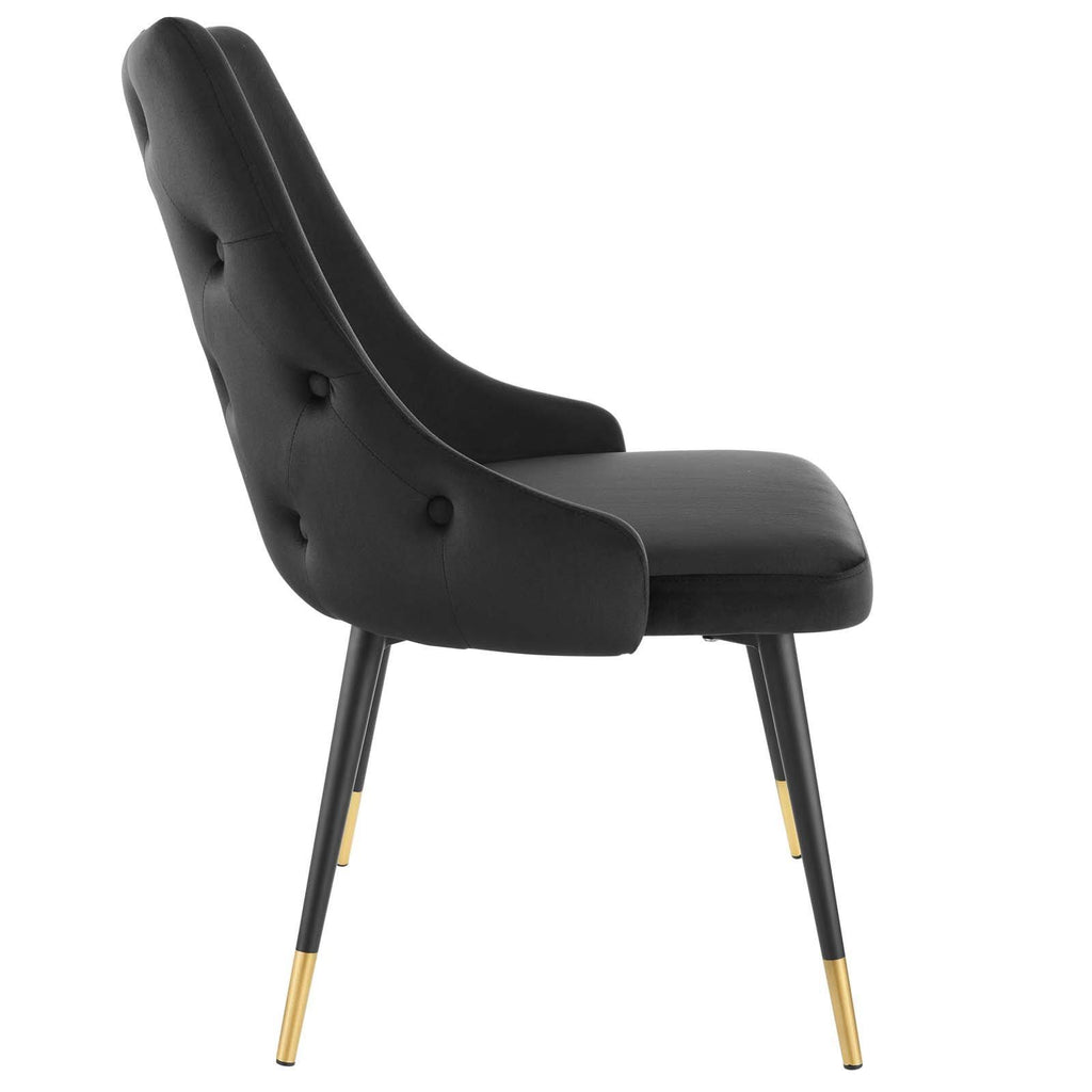 Navy Tufted Velvet Dining Side Chair V42238