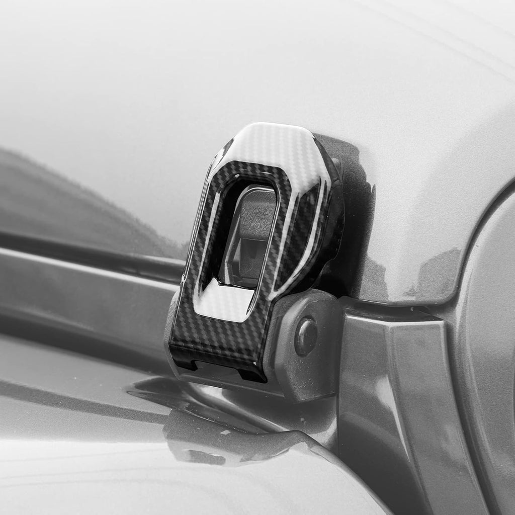 Hood Latch Cover ABS Carbon Fiber 2 PCS V133