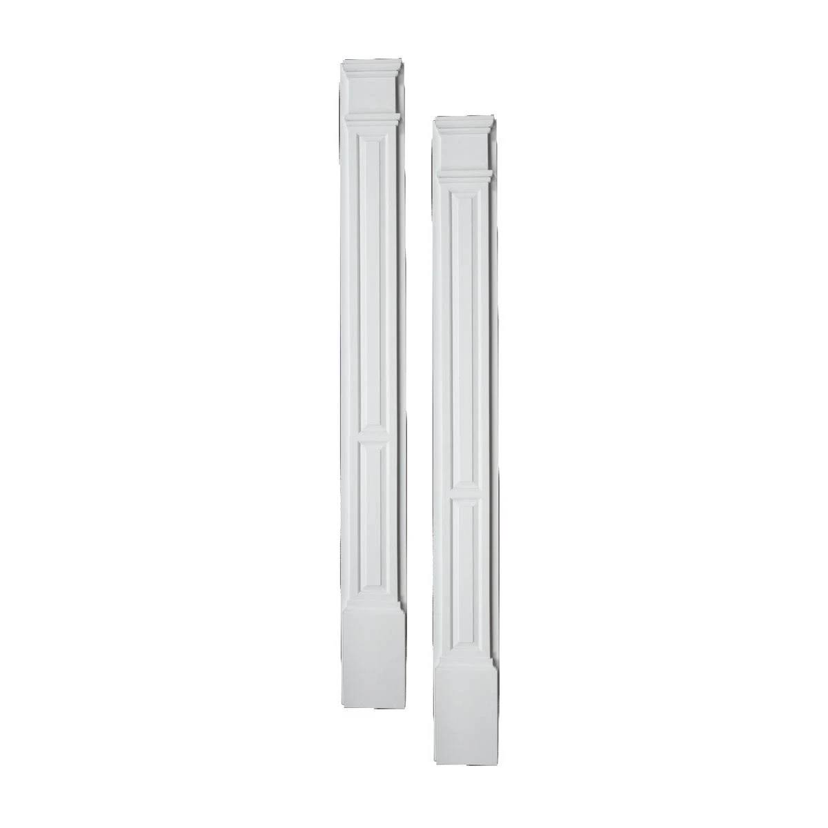 Primed Polyurethane Double Panel Pilaster Moulding with Plinth Block N6706