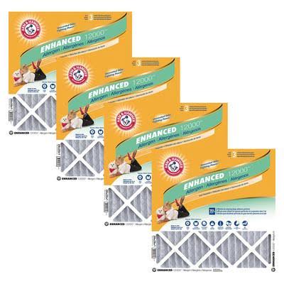 Furnace Air Filter, Width 9.75 in, Height 19.75 in, Filters (qty.) 4 D572