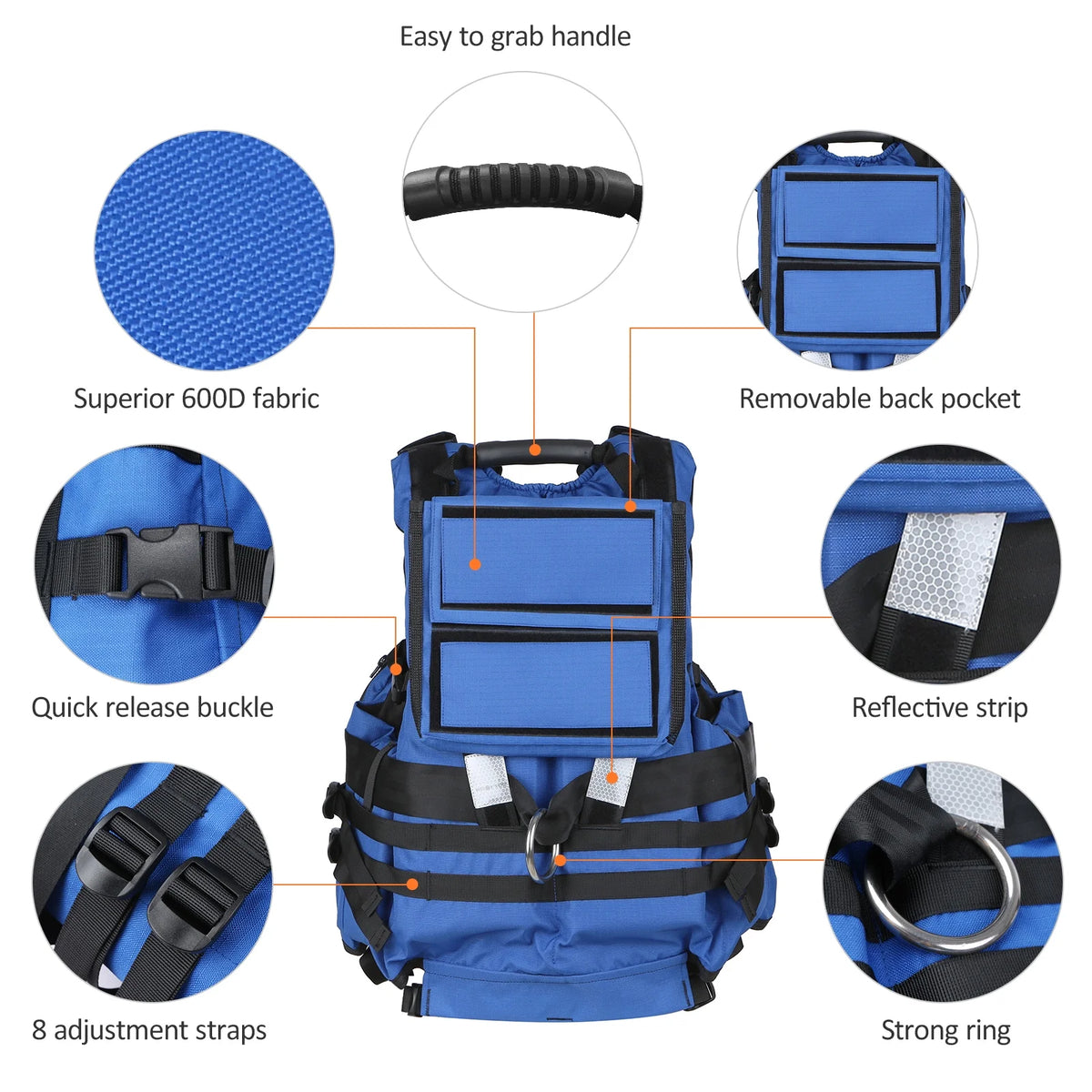 Adult Safety Float Suit for Water Sports Survival Jacket R417915