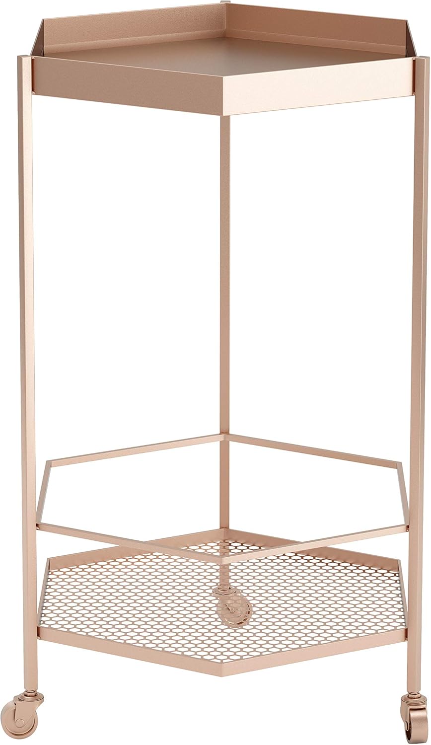 Gold Hex Bar Cart N7477