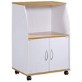 White Microwave Kitchen Cart A14486